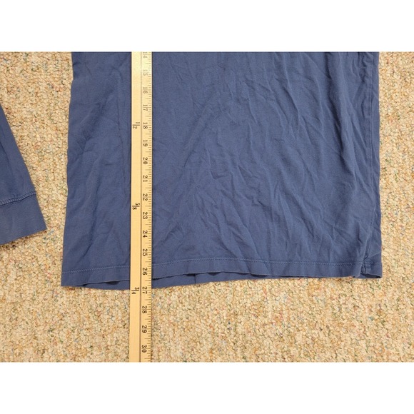 Vineyard Vines Shirt Mens Small Blue Football Whale Logo Pocket Tee Long Sleeve - Picture 10 of 16